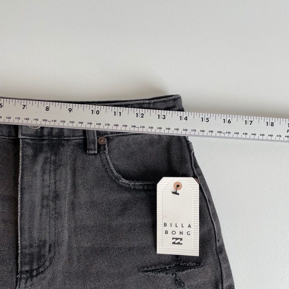 Billabong High Tides Distressed Cutoff Jean Shorts Women's Size 26 Black‎ Nwt - Picture 4 of 8